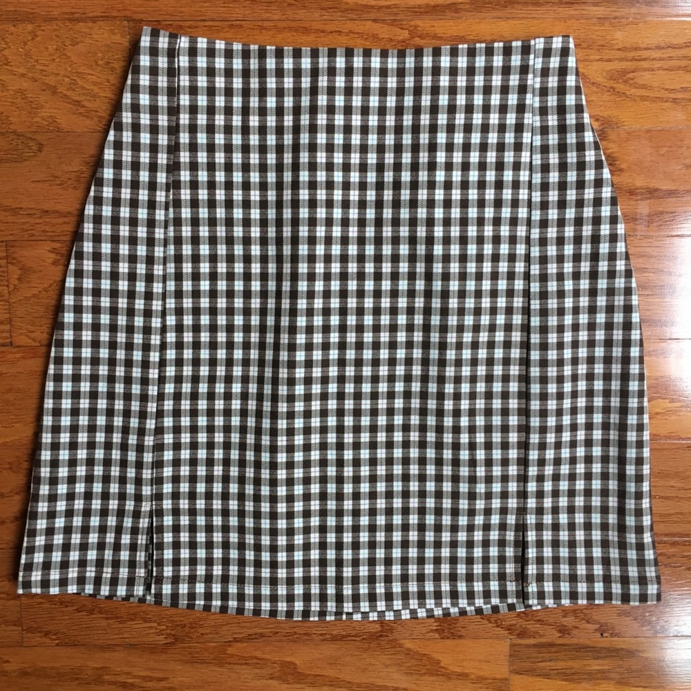 NWT PacSun John Galt one sz check mini skirt